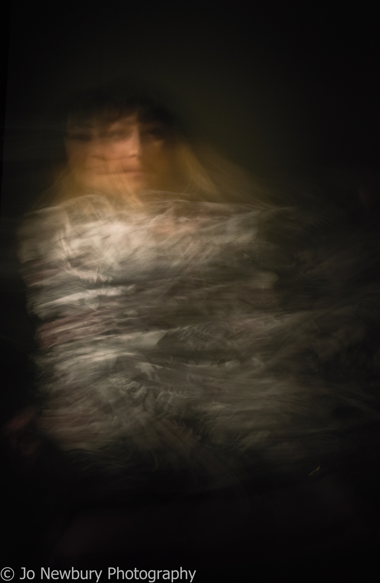 Jo Newbury Photography fineart moody atmospheric image of model on long exposure