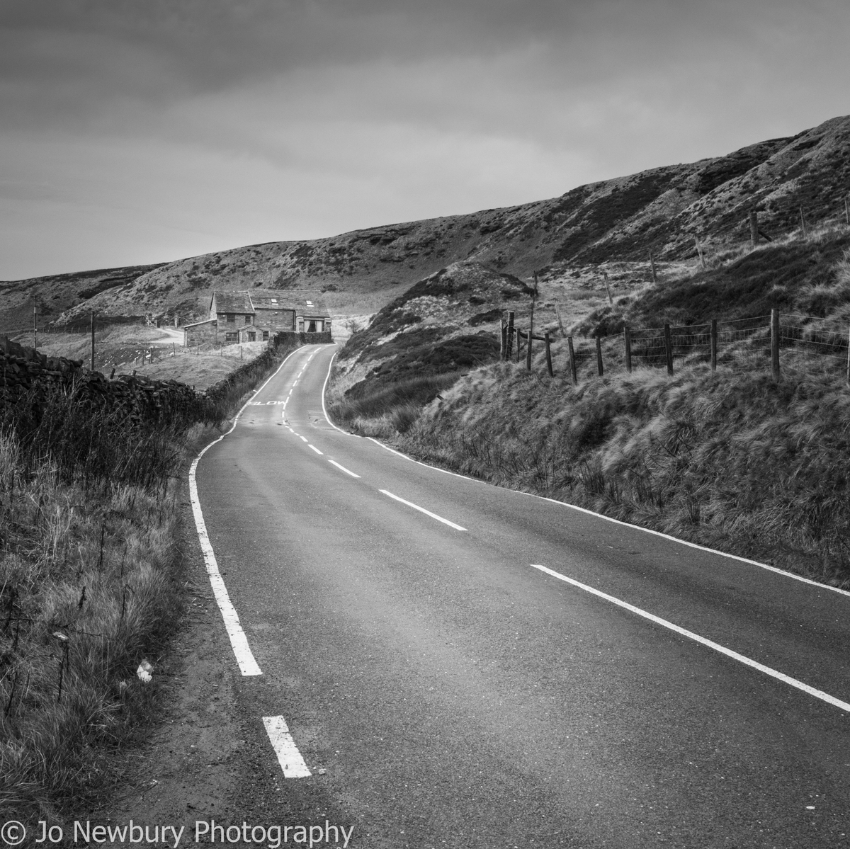 Jo Newbury Photography landscape road leading to house West Yorkshire