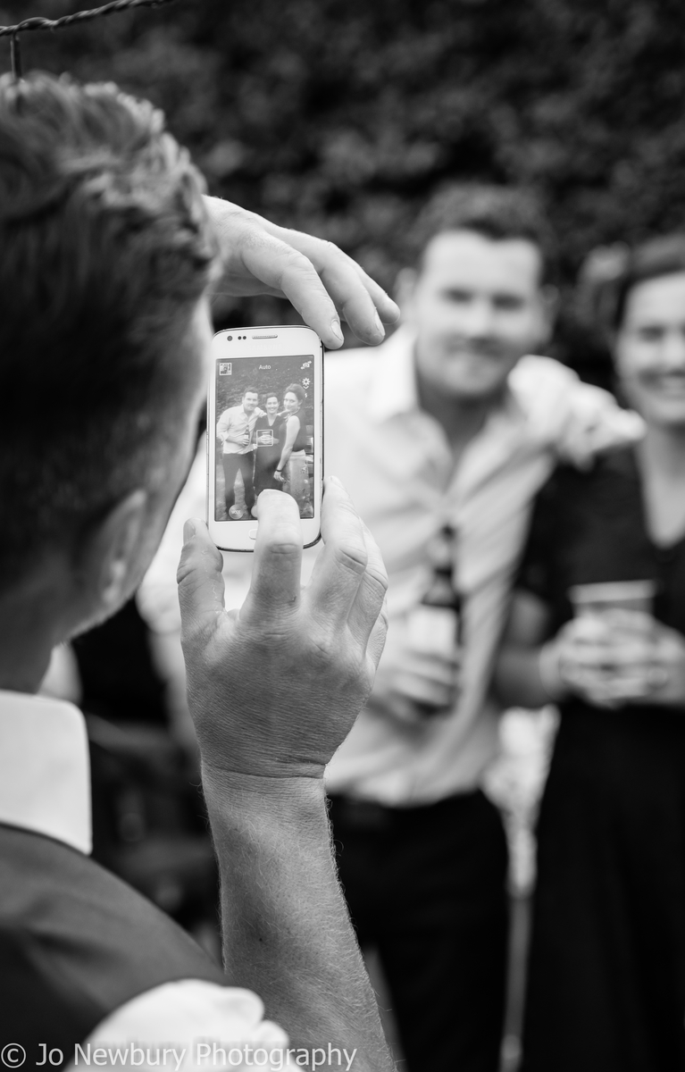 Jo Newbury Photography wedding detail of smart phone shot